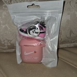 Nike Pink AirPods Holder with Sneaker Charm